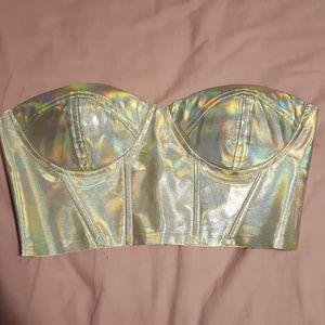 New holographic bustier Small